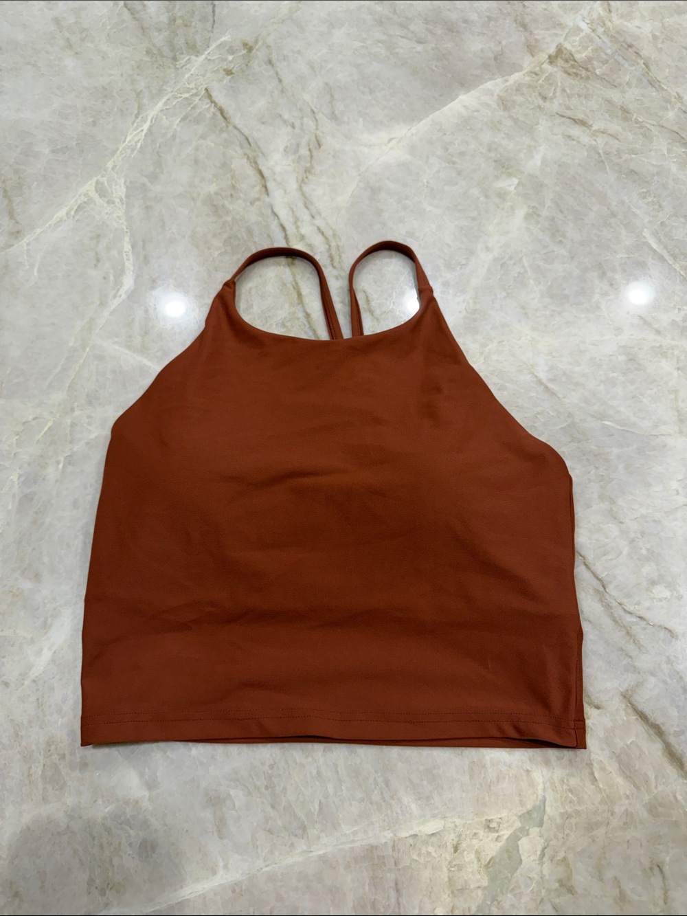 Old Navy Active Rust Brown High Neck‎ Powersoft Longline Sports Bra